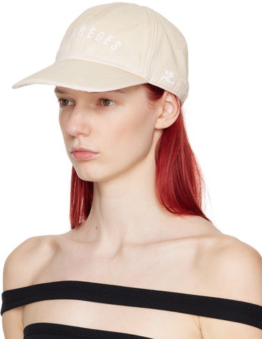 Шапка с козирка Courrèges Courrèges Embroidered Washed Cap Бежово | 124ACT031CO0024, 3