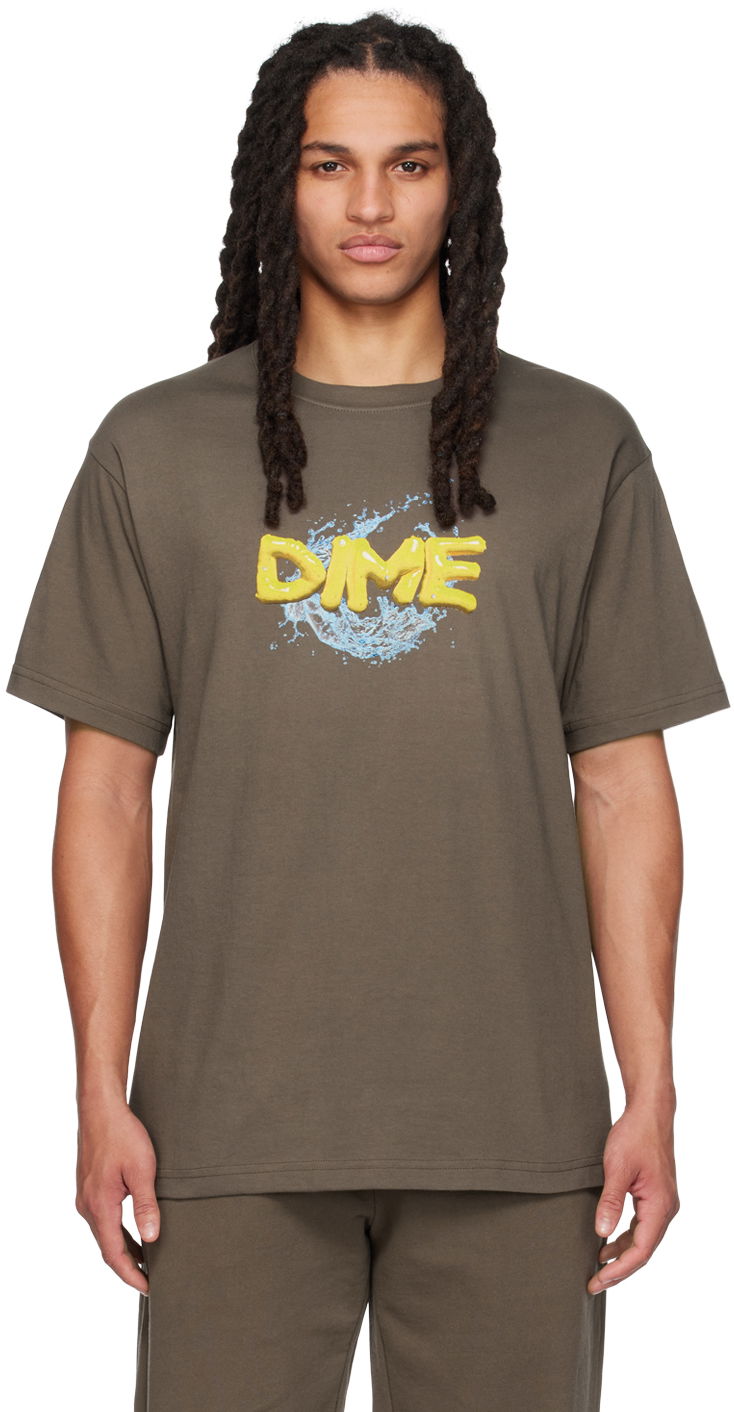 Тениска Dime Splash T-Shirt Кафяво | DIMESU2325DRI, 0