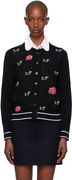 Thom Browne Pointelle Hector & Rose Cardigan
