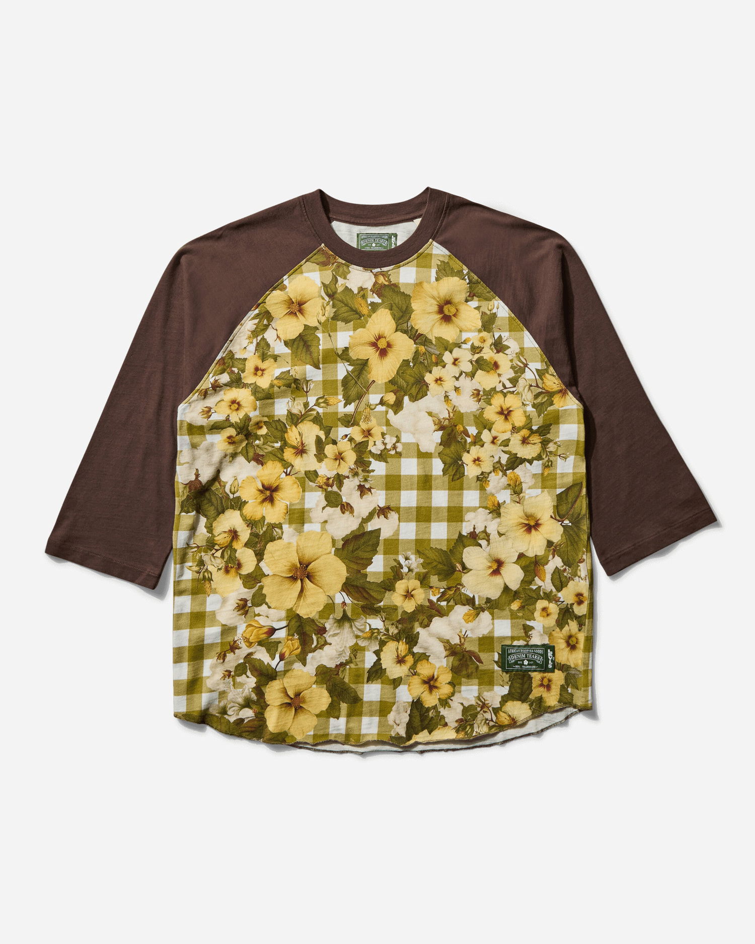 Тениска Levi's Denim Tears Floral Gingham Baseball T-Shirt Кафяво | 000VN-0000 000, 1