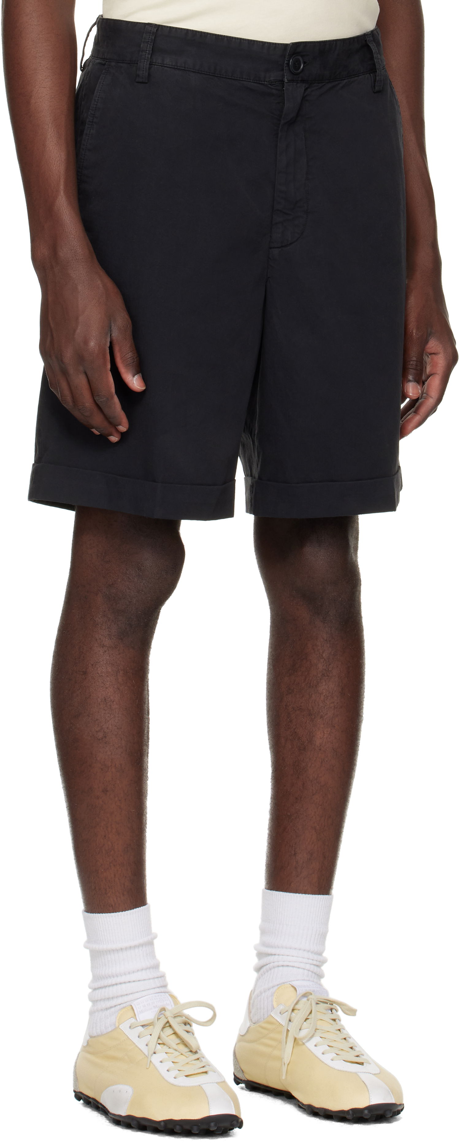 Къси панталони A.P.C. A.P.C. Andrew Cuffed Shorts Черно | COHKU-H10219, 1
