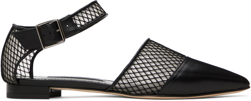 Пола Manolo Blahnik Manolo Blahnik Jatelah Mesh Ballerina Flats Черно | 424-1853
