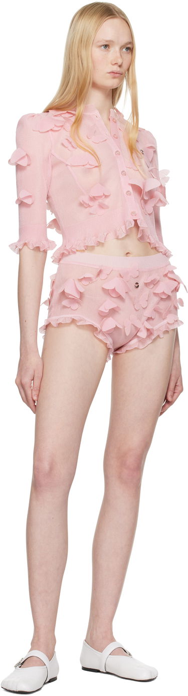 гащички Coperni Coperni Knitted Butterfly Appliqué Shorts Розово | COPML138Y3015, 3