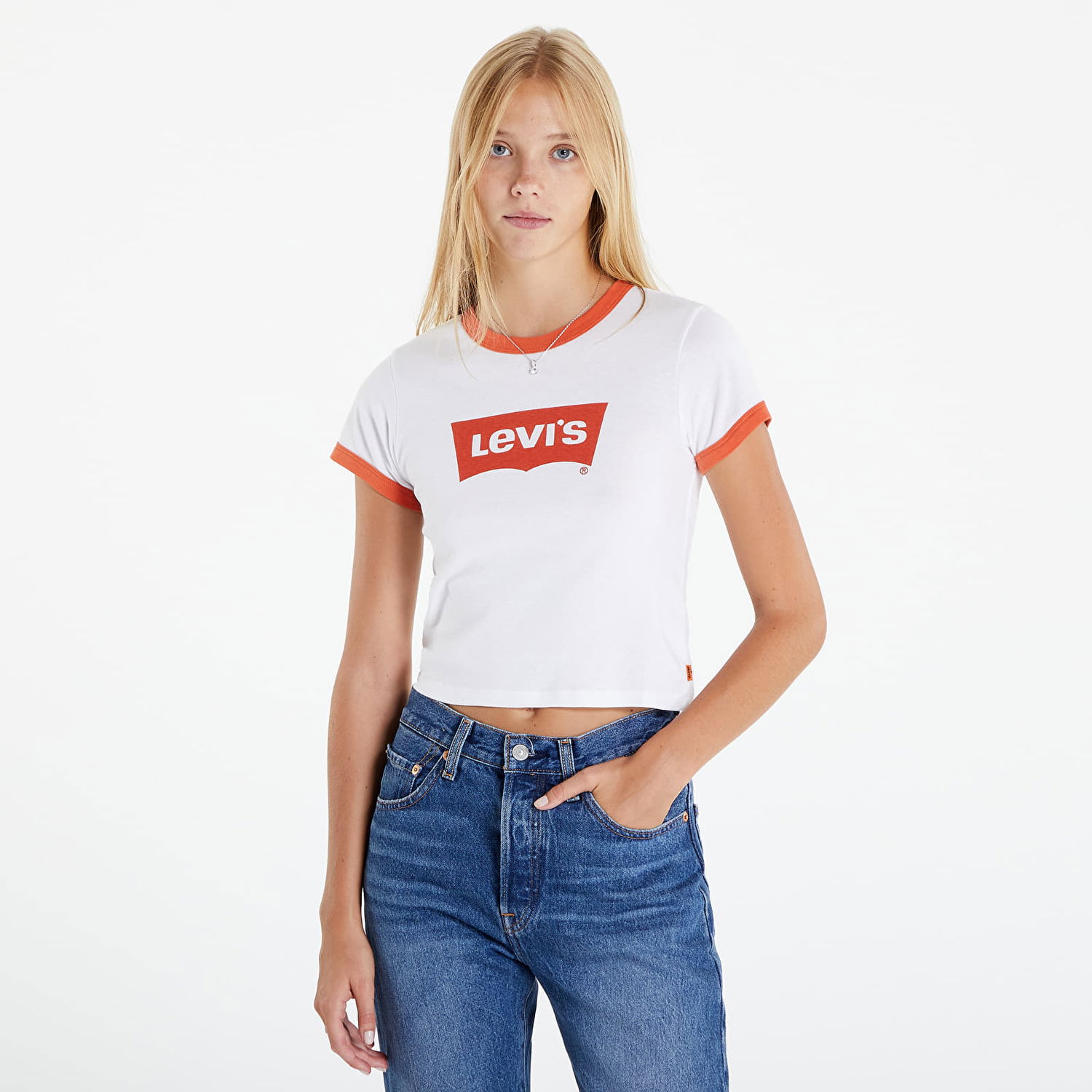 Тениска Levi's Graphic Ringer Mini Tee Бяло | A3523-0004, 0