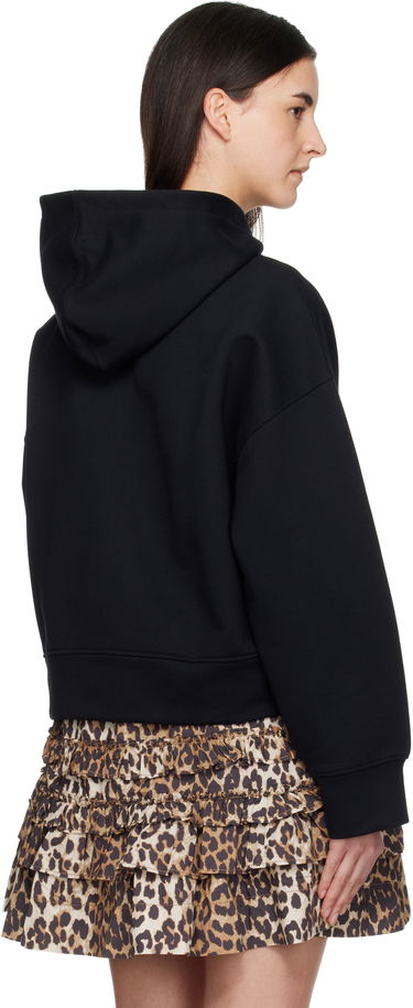 Суитчър GANNI GANNI Two-way Zip Hoodie Черно | T4369, 2