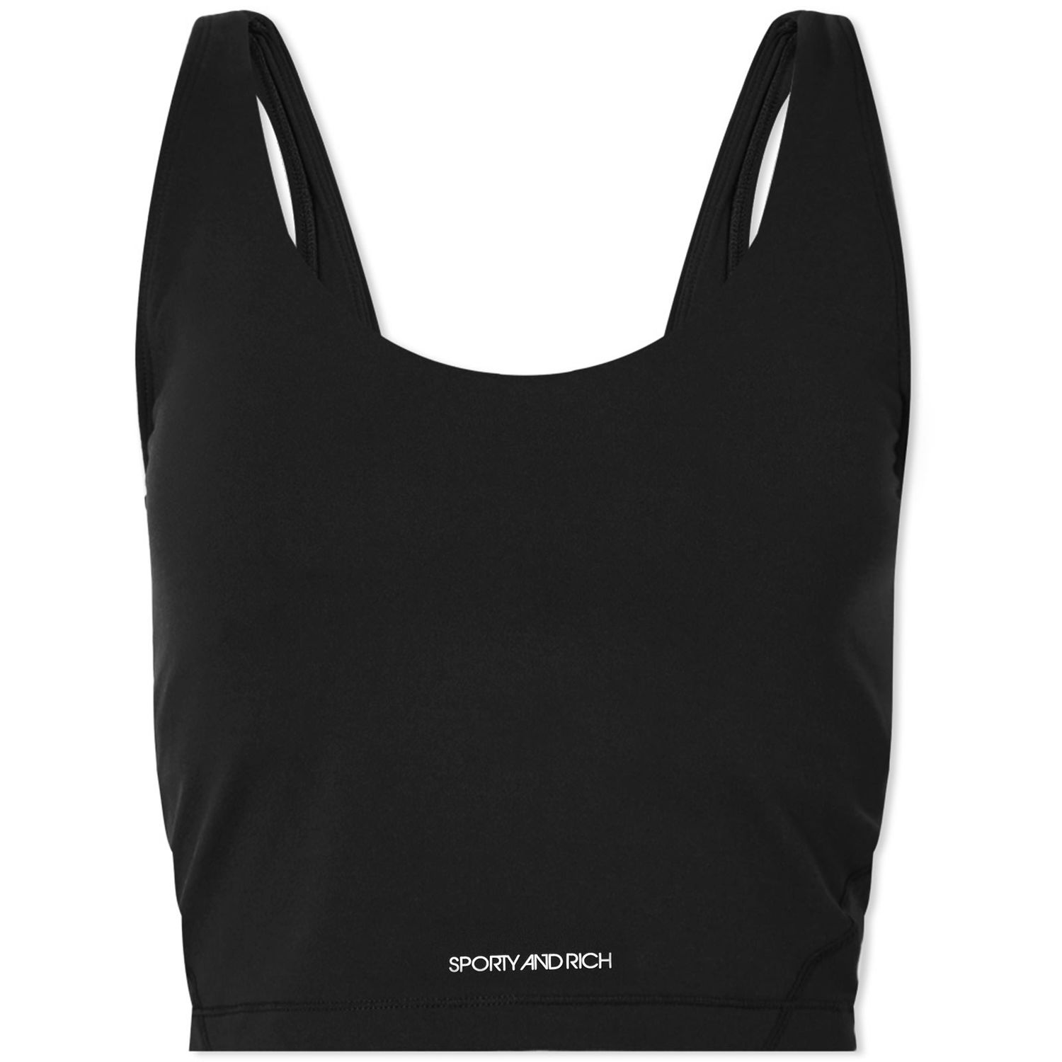 Сутиен Sporty & Rich Cropped Tank Bra Top Черно | TC671BK, 0