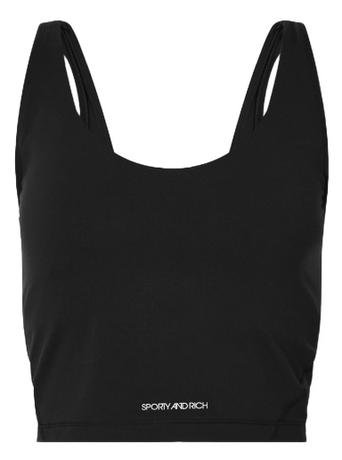 Сутиен Sporty & Rich Cropped Tank Bra Top Черно | TC671BK