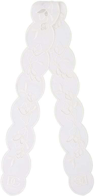 Шал Dolce & Gabbana Dolce&Gabbana Broderie Anglaise Headscarf Бяло | FS215ZGDCL5, 1