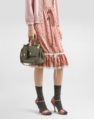 Дамска чанта Dolce & Gabbana My Sicily Handbag Зелено | BB7781B732180560, 1