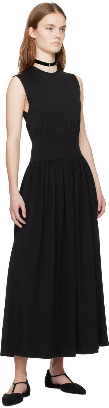 Кецове и обувки TOTEME Totême Suede T-Strap Ballerina Flats Черно | 234-WLGSE082-LE0012, 4