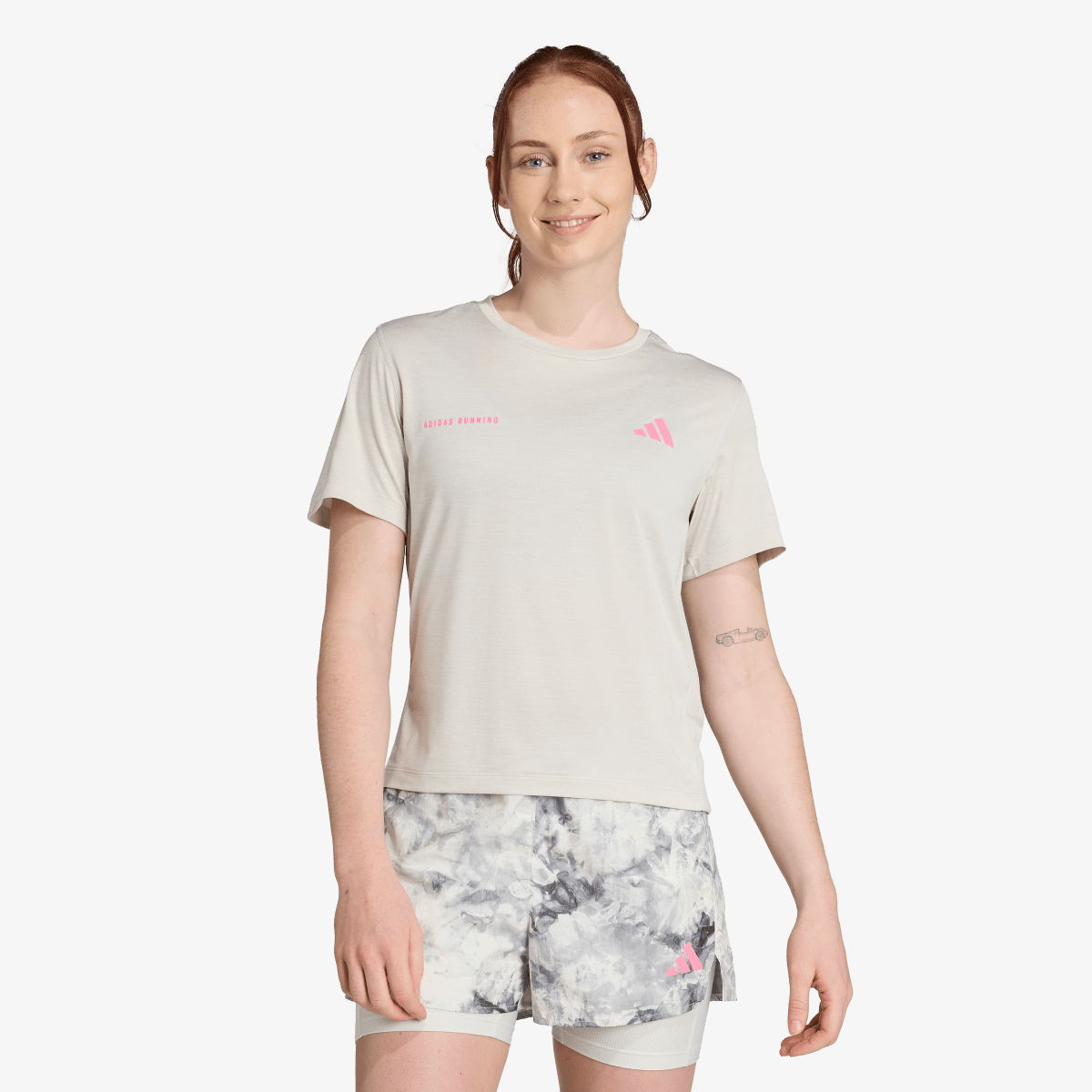 Тениска adidas Performance Own The Run Melange Running T-Shirt Бежово | JN9606, 1