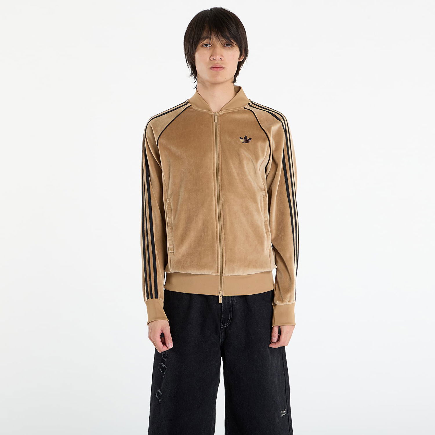 Комплект adidas Originals SST Adicolor Velour Track Top Кафяво | JX1561, 0