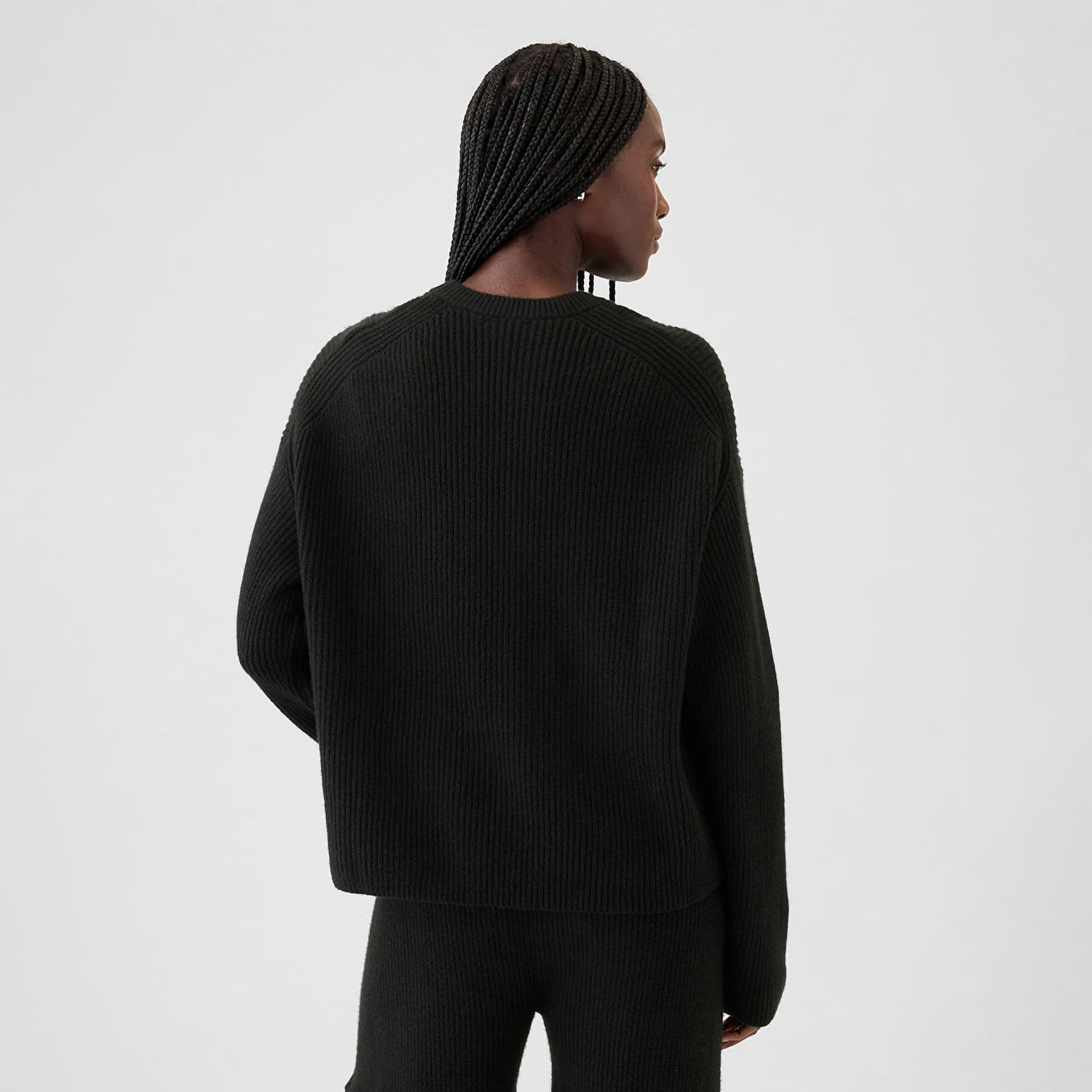 Пуловер GAP Sweater Cashsoft Crew Pullover Black XS Черно | 483763-02, 1