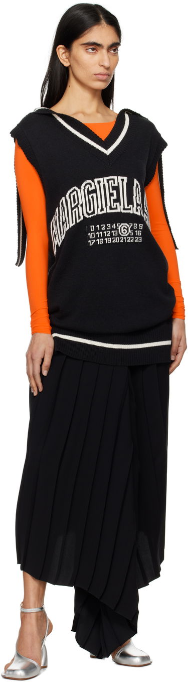 Pокля Maison Margiela MM6 Maison Margiela Varsity Jacquard Mini Dress Черно | S52DA0060 M13085, 3