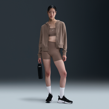 Суитчър Nike One High-Waisted 5" Bike Shorts Кафяво | FN3211-233, 0