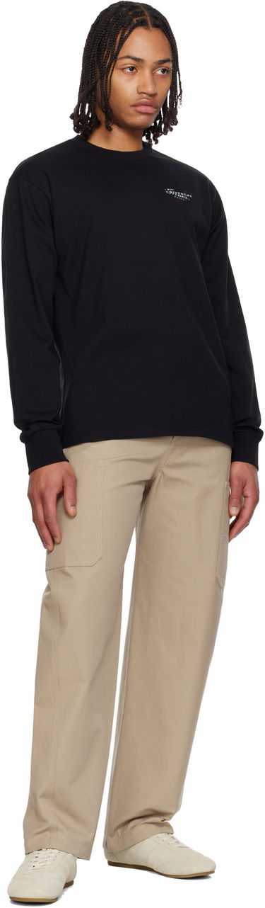 Тениска Givenchy 'GIVENCHY' Stamp Print Long-Sleeve T-shirt Черно | BM71MH3YSA001, 3