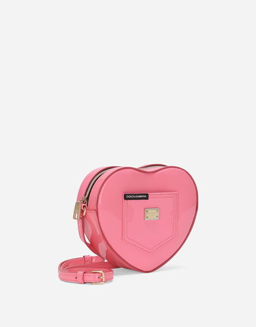 Дамска чанта Dolce & Gabbana Dolce & Gabbana Dg Girlie Heart Patent Leather Shoulder Bag Розово | EB0248A147180424, 2