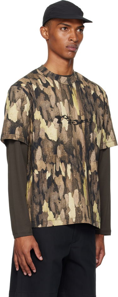 Тениска ROA ROA Bark Camouflage T-Shirt Кафяво | RBMW0440JY43 GRN0027, 4