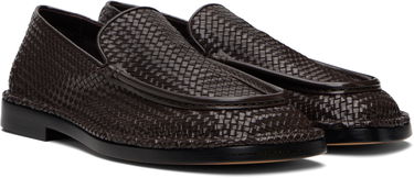 Кецове и обувки Bottega Veneta Bottega Veneta Square-Toe Woven Loafers Кафяво | 827137V5R702113, 3