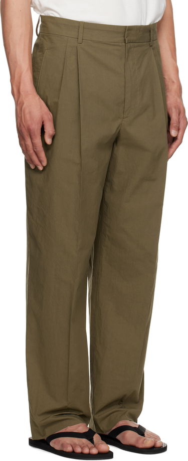 Панталони The Row The Row Silas Pleated Trousers Зелено | 909-W2517, 1