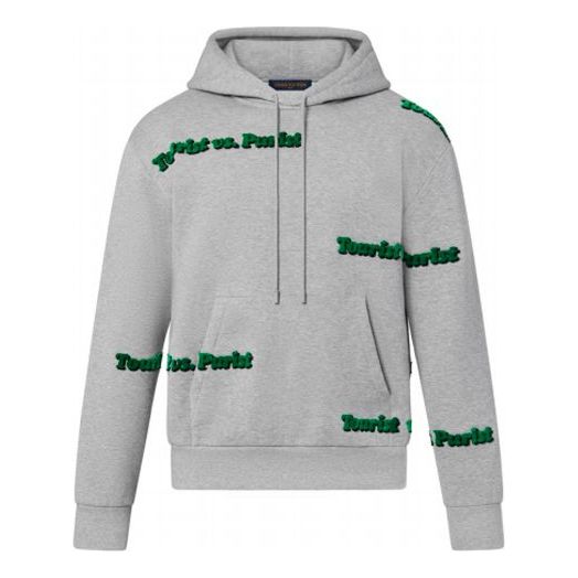 Суитчър Louis Vuitton Louis Vuitton FW21 Tourist Vspurist Logo Hoodie Сиво | 1A97AJ