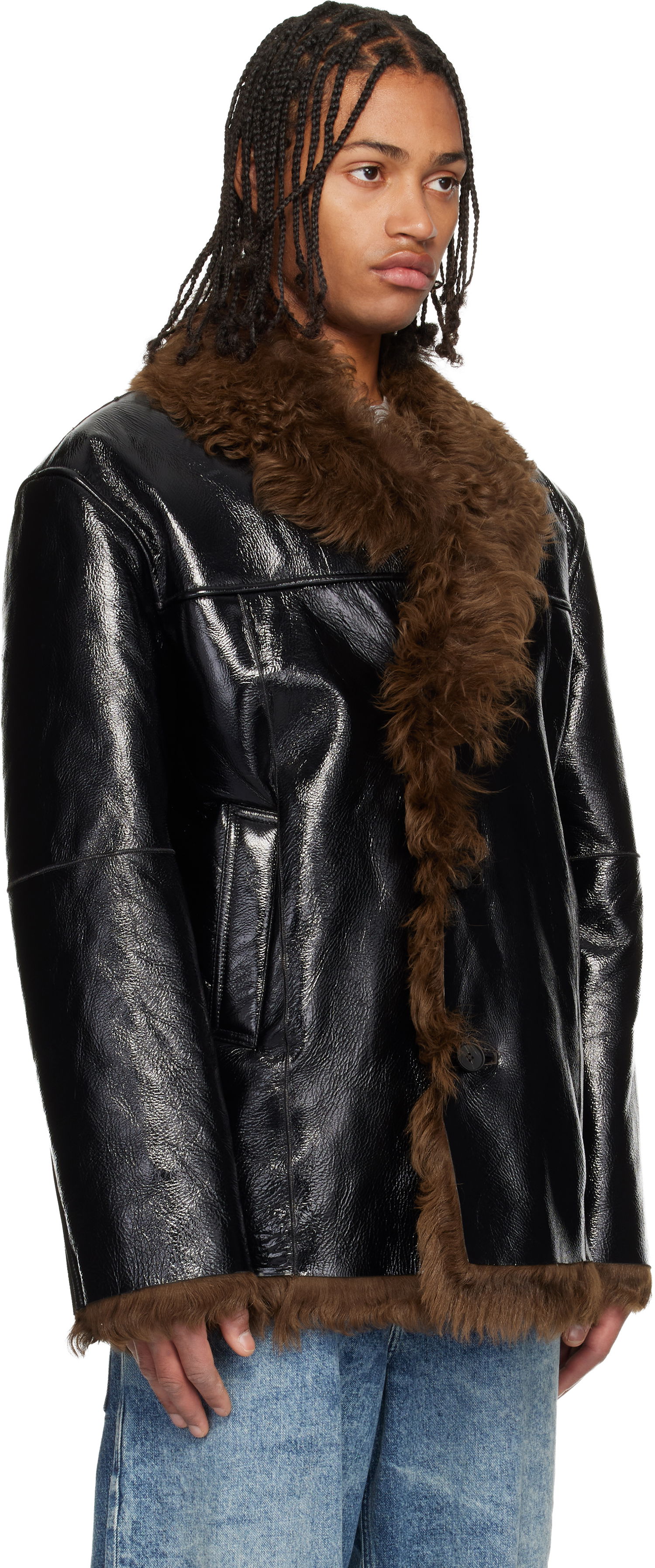 Яке Diesel L-Harnett Reversible Shiny Shearling Jacket Кафяво | A18586-0LKCQ-9XXA, 1