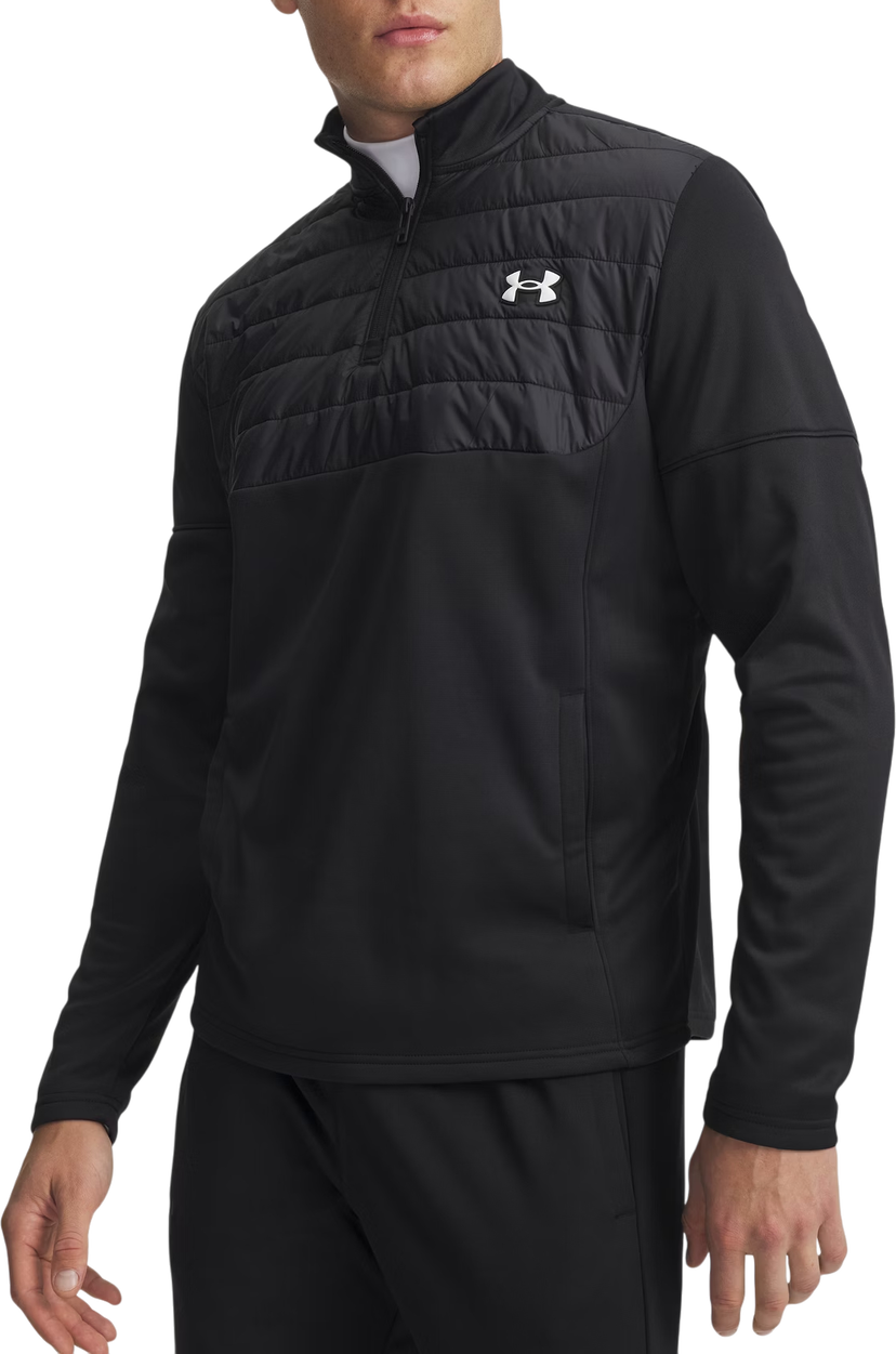 Суитчър Under Armour Armour Fleece Pro Utility Quilted Quarter-Zip Pullover Черно | 6005688-001