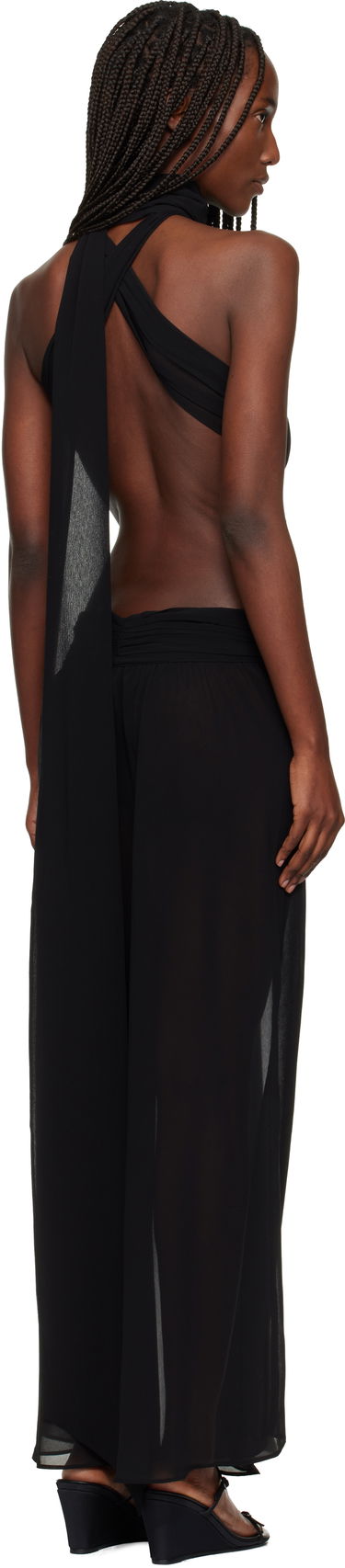 Pокля GUIZIO Marais Halter Cut-Out Maxi Dress Черно | H25411W096, 2