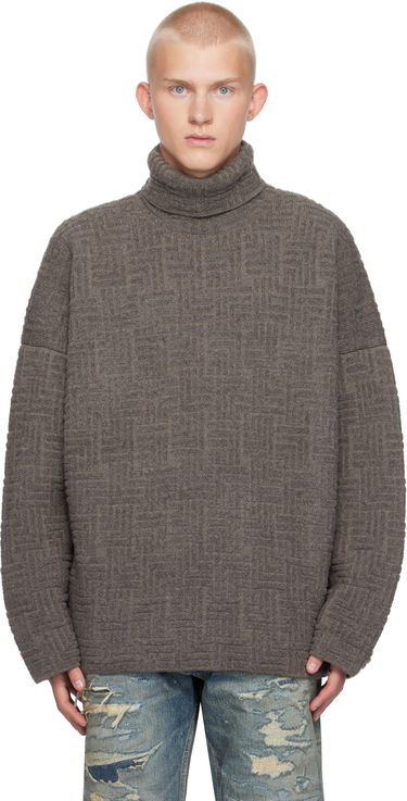Пуловер Fear of God Fear of God Wool Jacquard Turtleneck Sweater Кафяво | FG820-22810WJB, 0