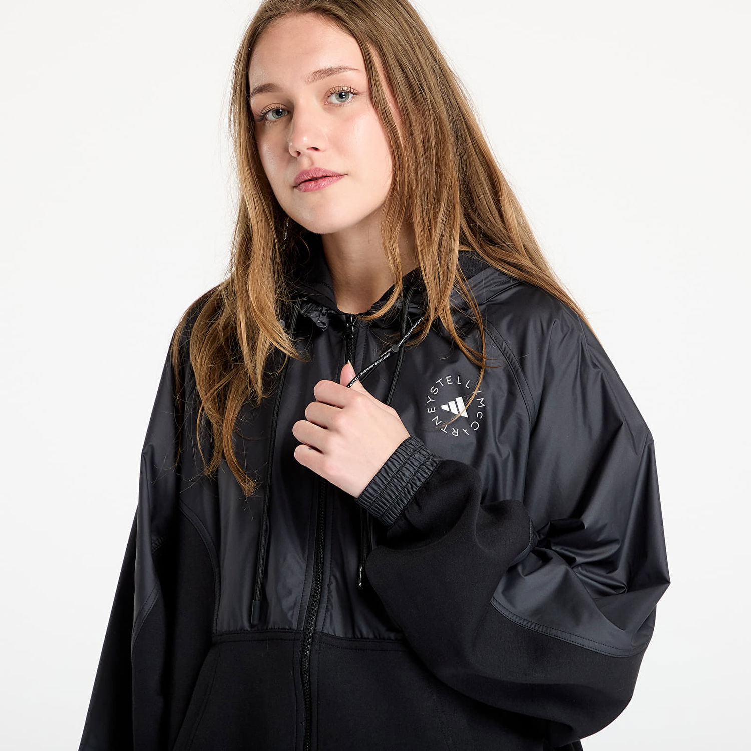 Суитчър adidas Performance adidas by Stella McCartney Material Mix Full-Zip Hoodie Черно | JI5243, 1