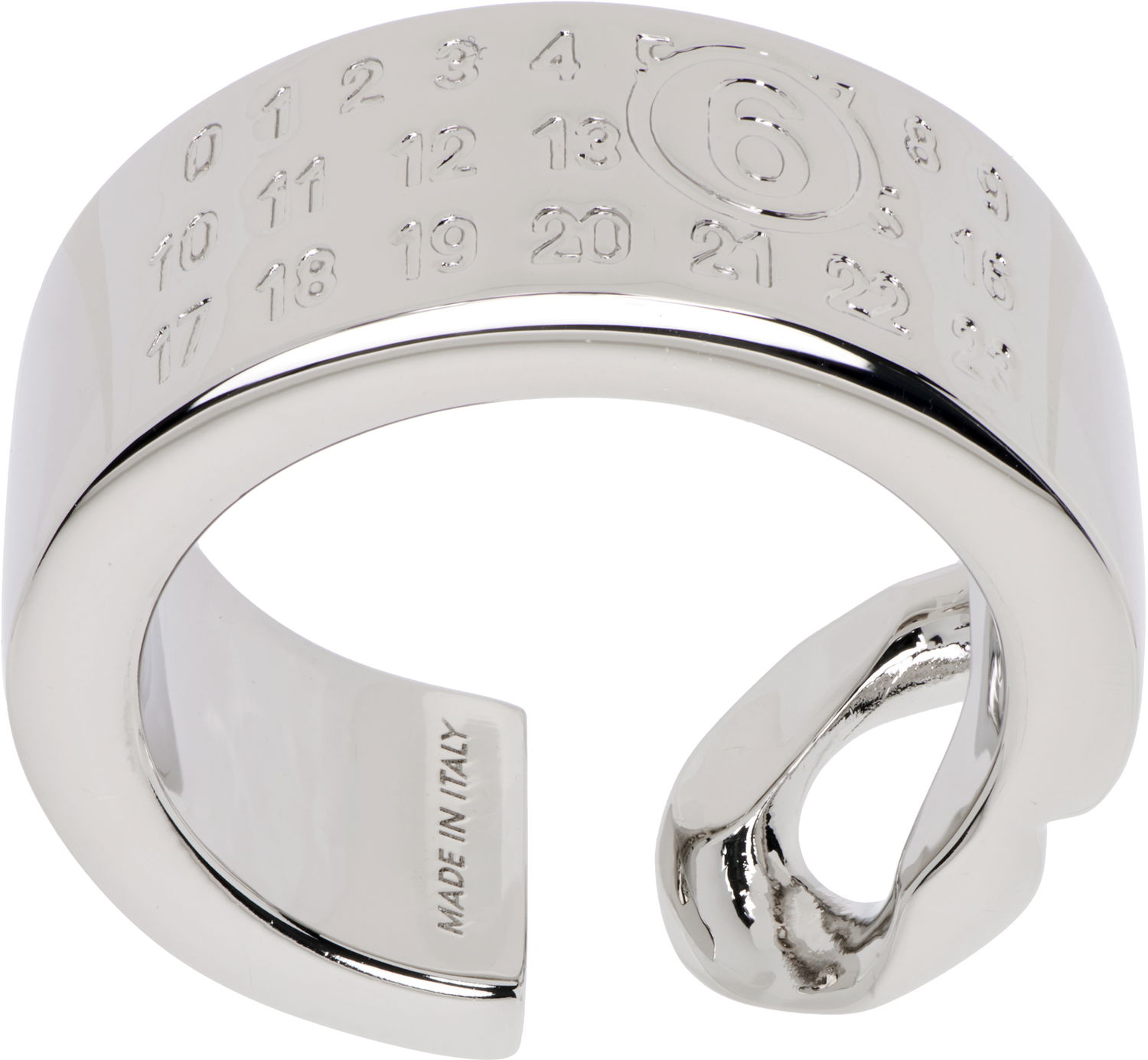 Пръстен Maison Margiela Minimal Numeric Cuff Ring Металик | SM6UQ0103 P8371, 0