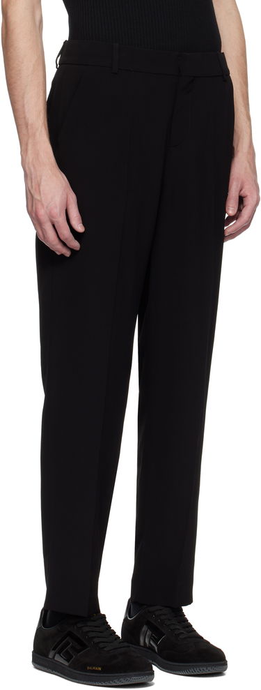 Панталони Balmain Balmain Crêpe Straight-Leg Trousers Черно | EH0PM037VB00, 1