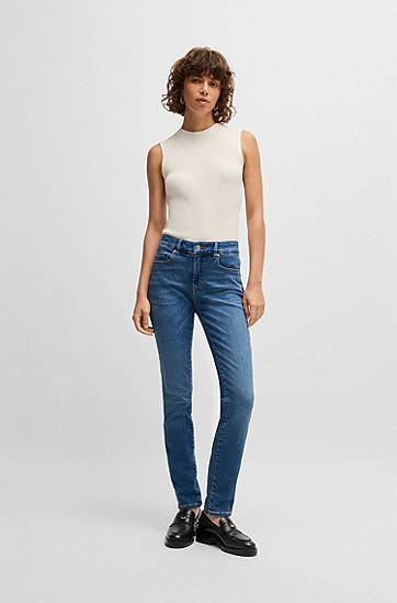 Дънки BOSS Slim-Fit Super-Stretch Jeans Синьо | 50530691, 1