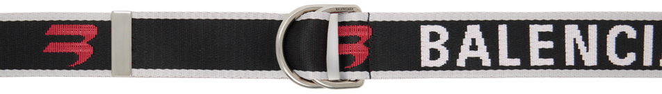 Колани Balenciaga Black & Gray D Ring Belt Черно | 703137210AA, 0