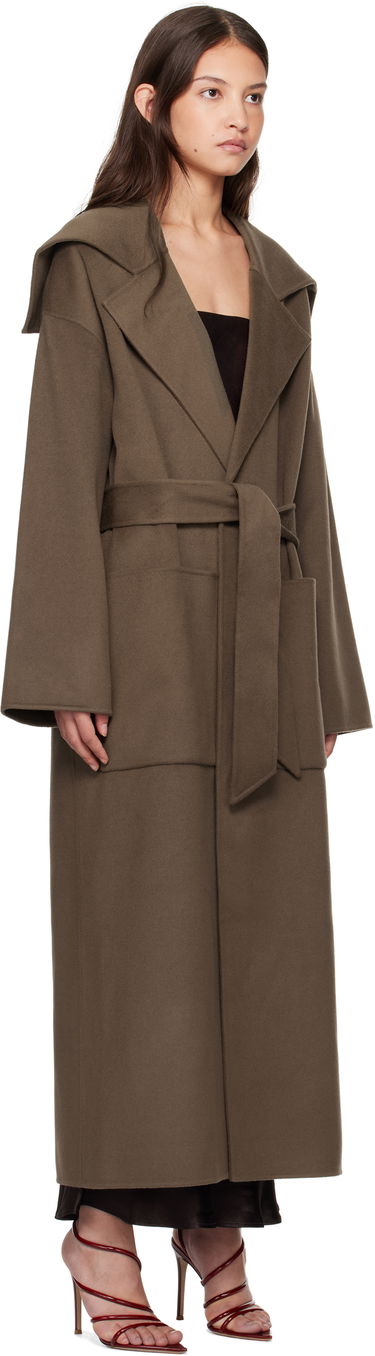 Палта Nanushka Nanushka Ruta Hooded Wrap Coat Кафяво | NW24FWOW36378, 1
