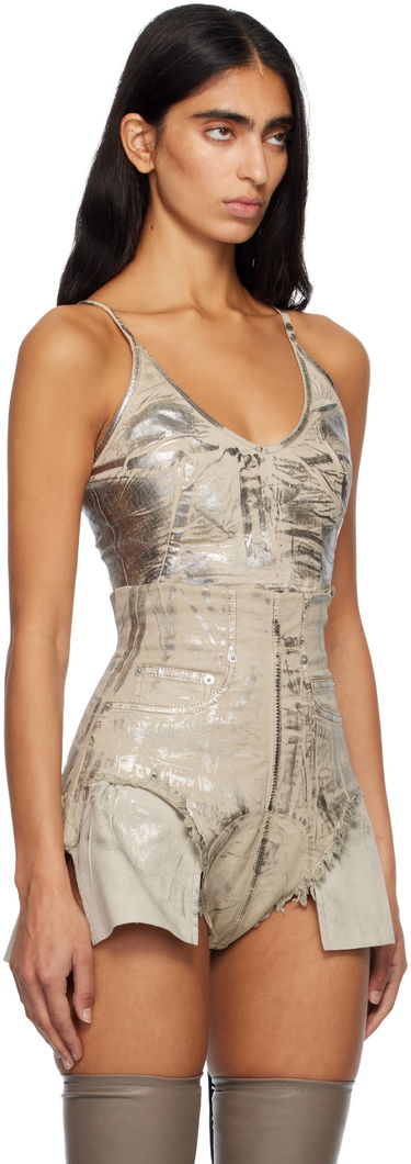 Потник Rick Owens DRKSHDW Concordians Foil Denim Camisole Металик | DS02E7132 SDPF, 1