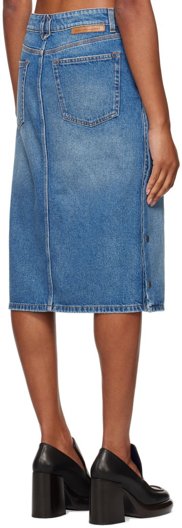 Пола Stella McCartney Snap Denim Midi Skirt Синьо | 6D03293SQH00, 2