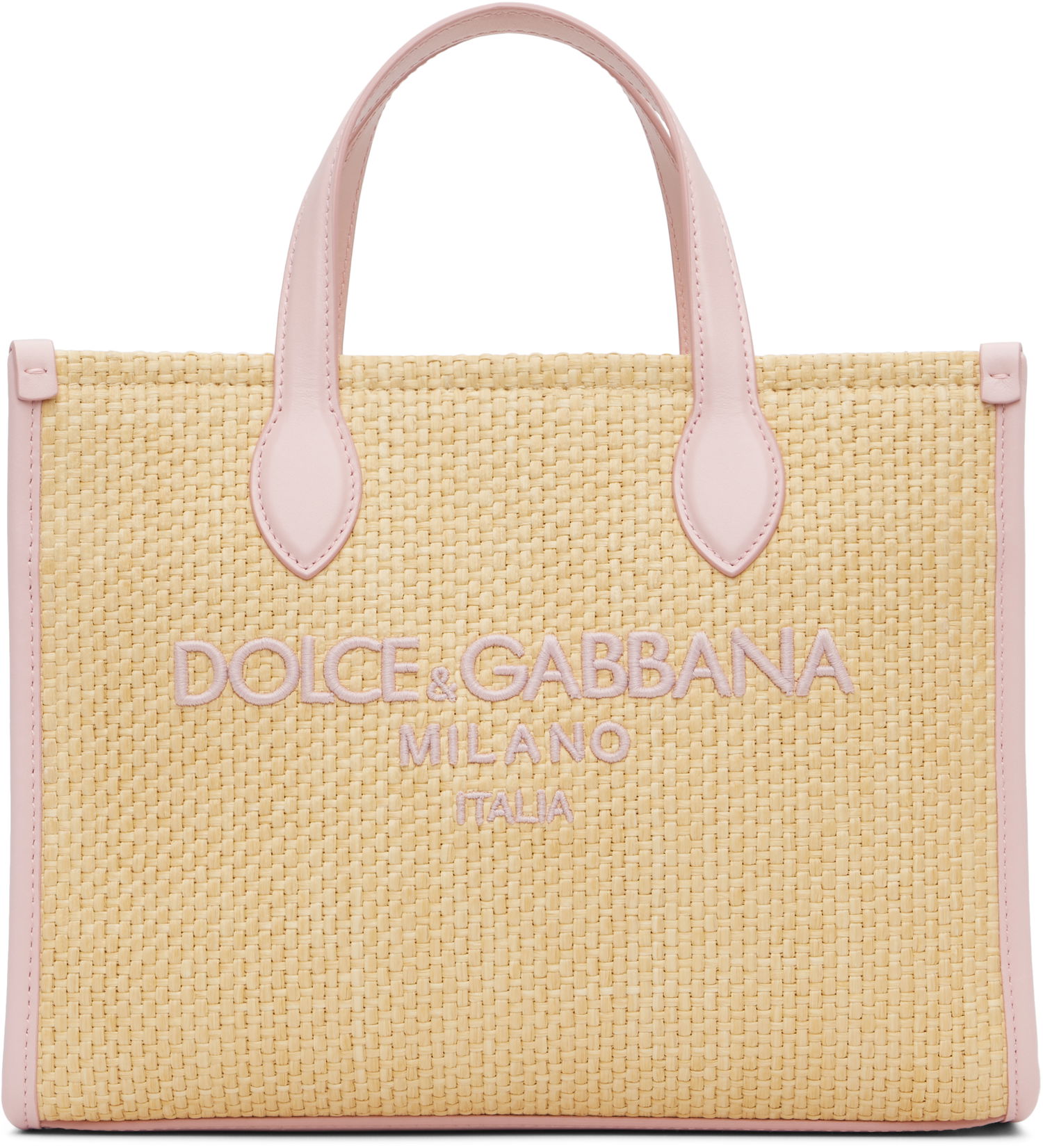 Голяма пазарска чанта Dolce & Gabbana Straw Logo Tote Бежово | EB0252 AY310, 0