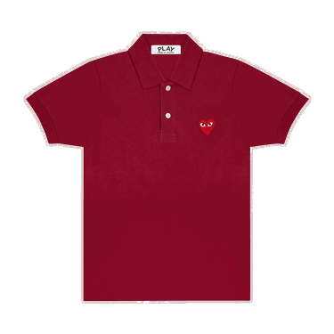 Поло тениска Comme des Garçons PLAY Big Heart Polo Tee Бургунди | AZ T006 051 3, 0