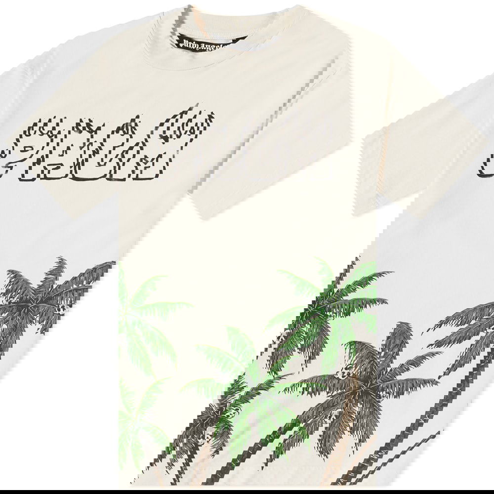 Тениска Palm Angels Palms and Skulls Tee Бежово | PMAA072S23JER0050155, 0