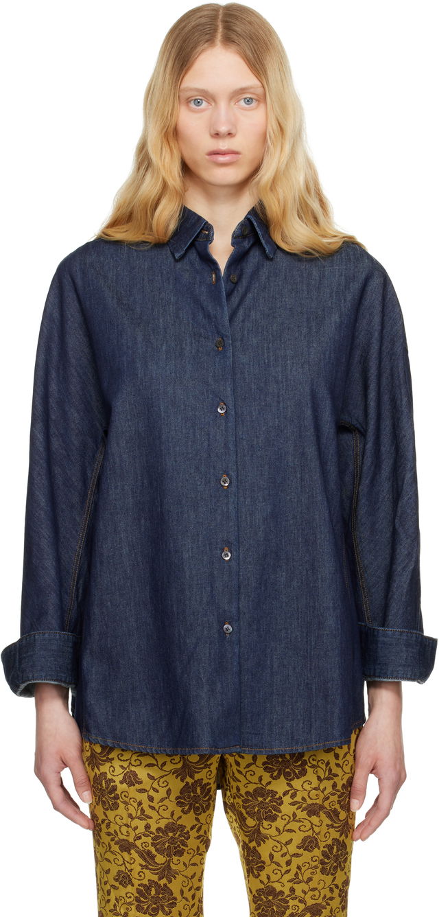 Dries Van Noten Buttoned Denim Shirt