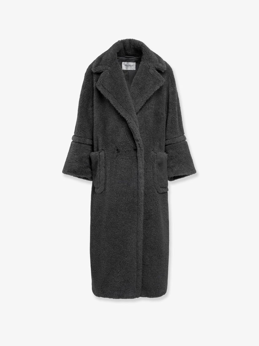 Палта Max Mara Double-Breasted Teddy Coat Зелено | 2421016313600001