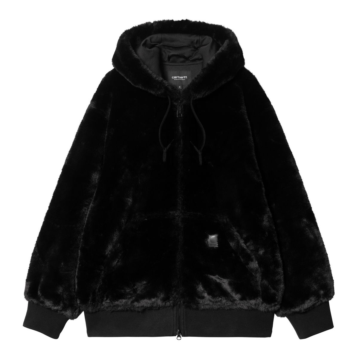 Суитчър Carhartt WIP Faux Fur Zip-Up Hoodie Черно | I034451_3, 0