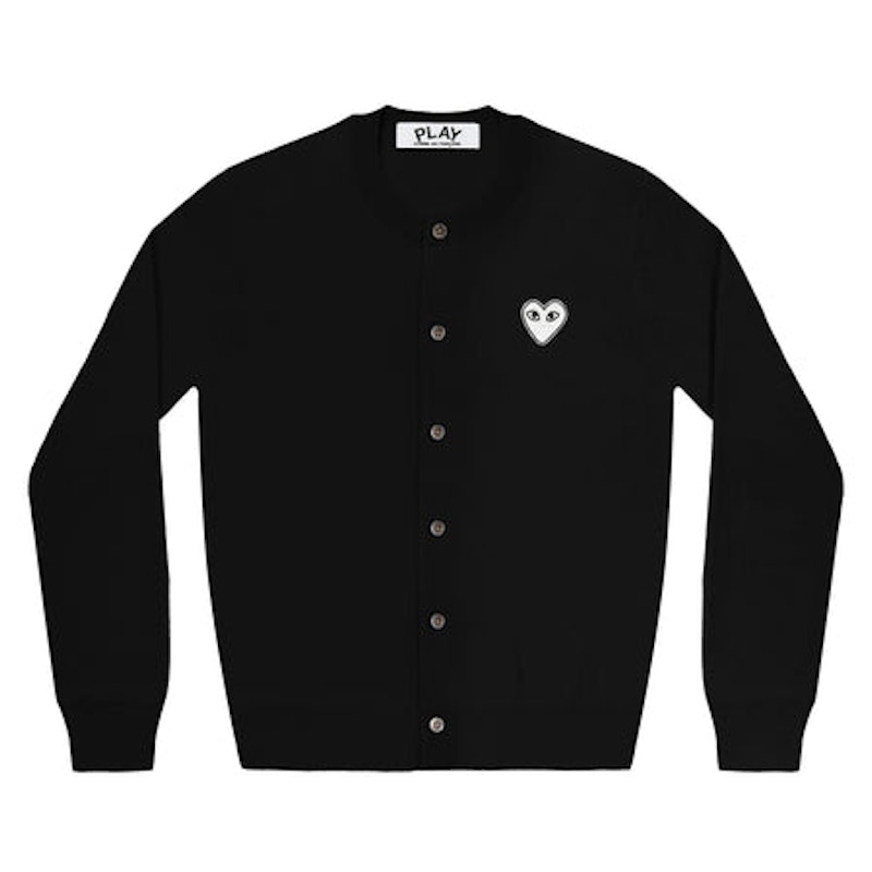 Пуловер Comme des Garçons Play Heart Knit Cardigan Черно | AZ-N061-051-1