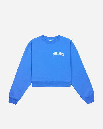 Суитчър Sporty & Rich Wellness Ivy Cropped Crewneck Синьо | CR624OC, 0