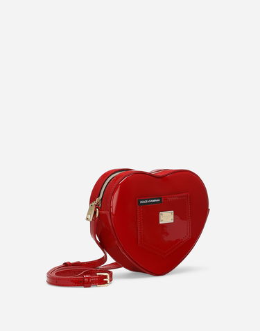 Дамска чанта Dolce & Gabbana Dolce & Gabbana Dg Girlie Heart Shaped Patent Leather Crossbody Bag Червено | EB0248A147187124, 2