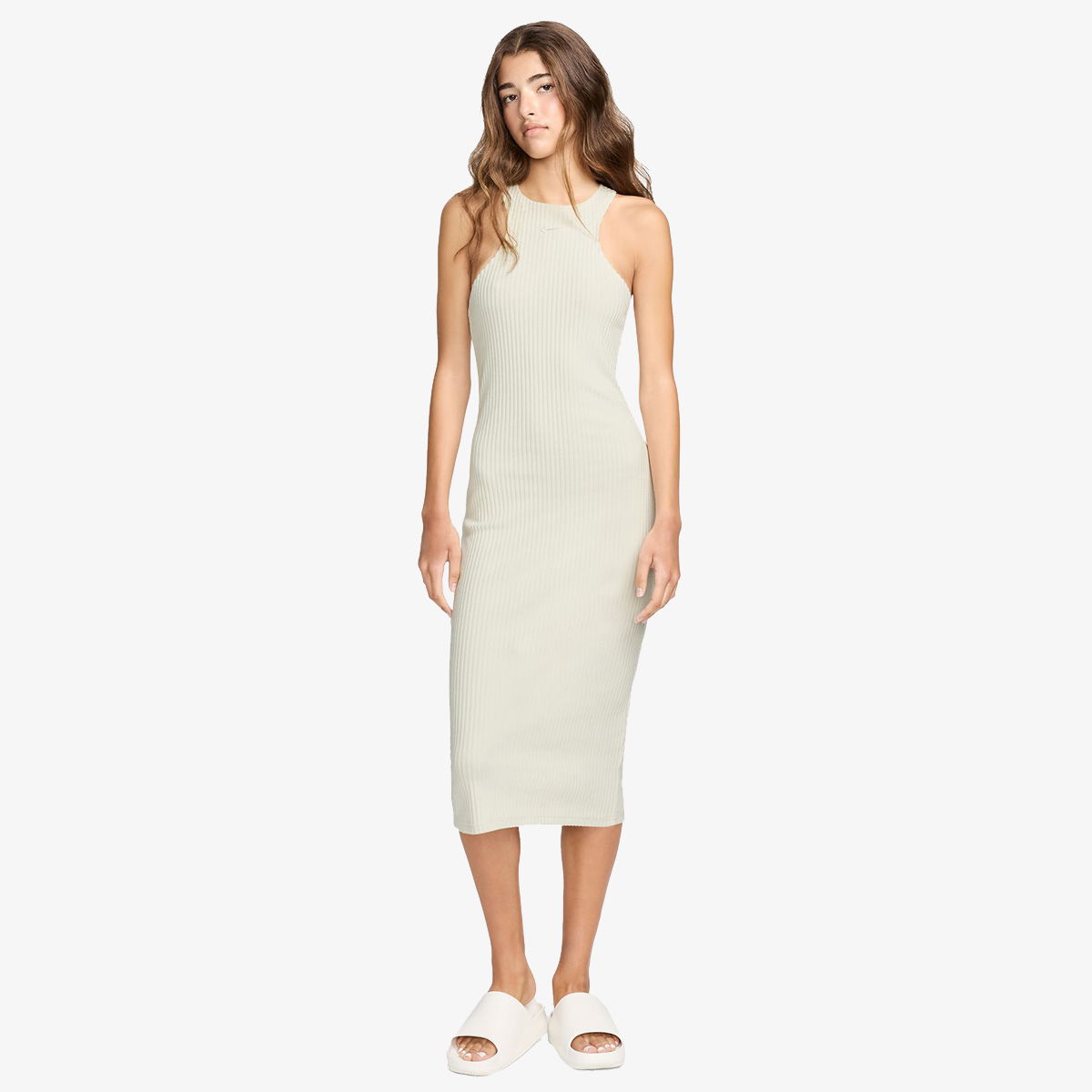 Pокля Nike W NSW NK CHLL KNT RIB MIDI DRS Бяло | FN3679-104, 0