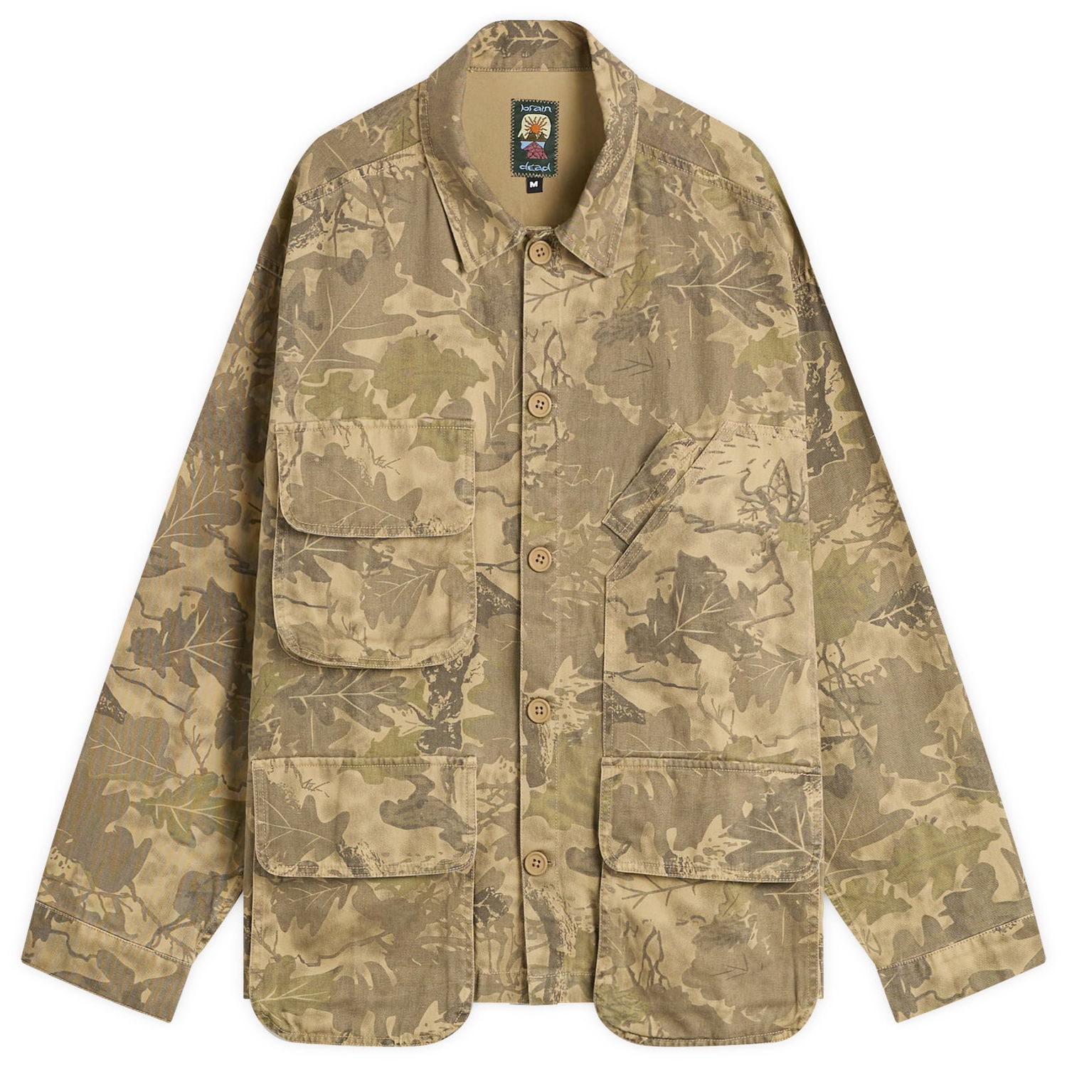 Яке Brain Dead Brain Dead Twill Military Shirt Jacket, Size Large Бежово | BDF25T170045-CAM, 0