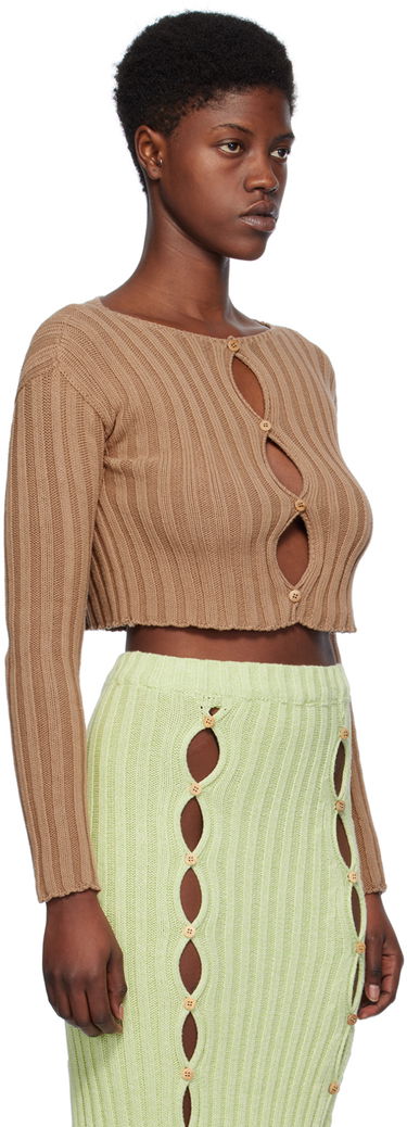 Пуловер Baserange Baserange Macau Knit Top Кафяво | KNMAC-CO-SP24, 1