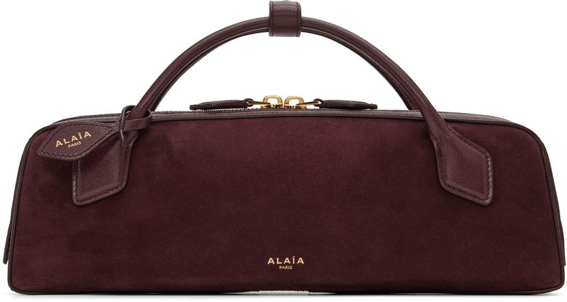 Дамска чанта Alaïa ALAÏA 'Le Teckel' Suede Clutch Bag Бургунди | AA1S06026CA577